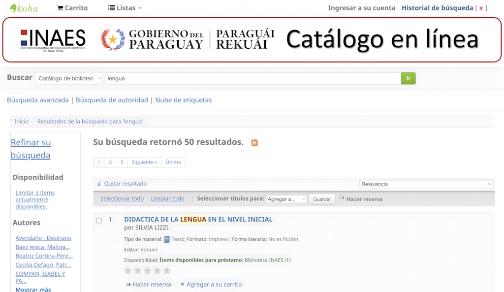 OPAC - Catálogo en línea 2025