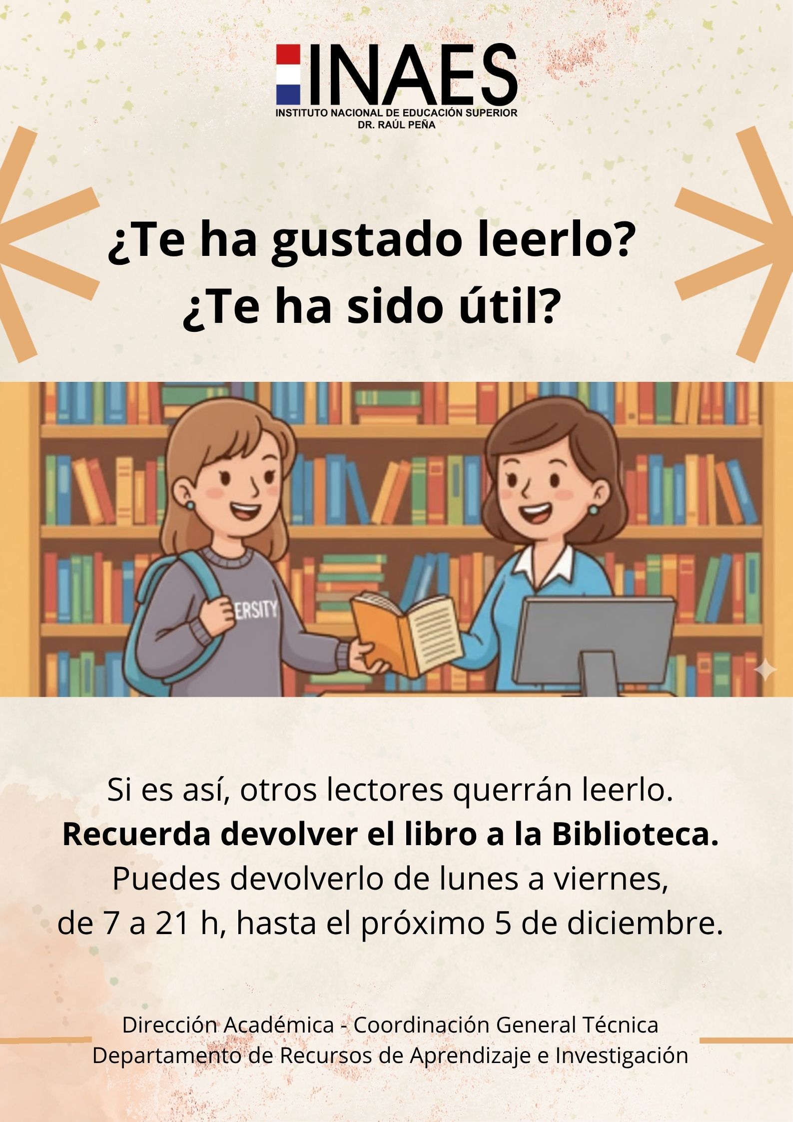 Devolución de libros a la Biblioteca